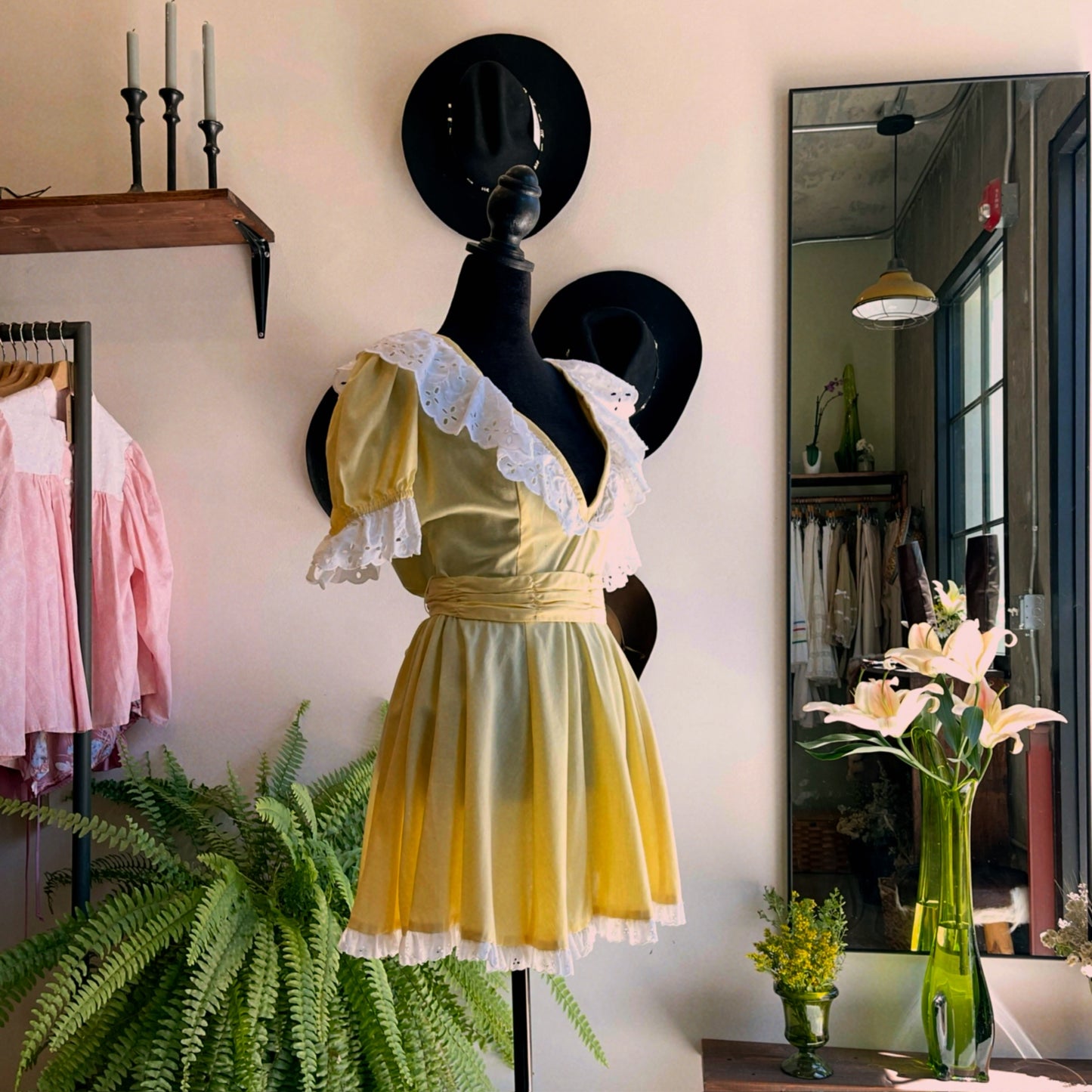 60’s Handmade Ruffle Mini Dress
