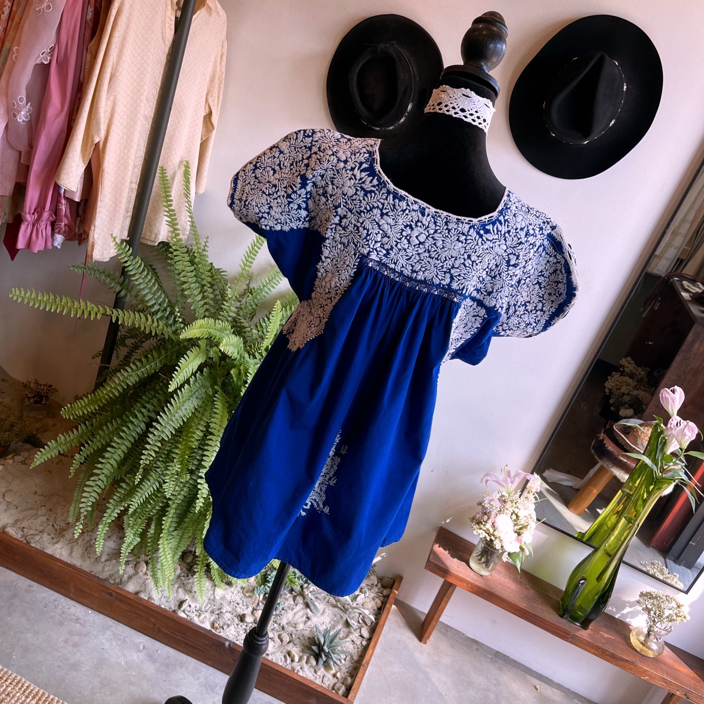 Vintage Embroidered Babydoll Top