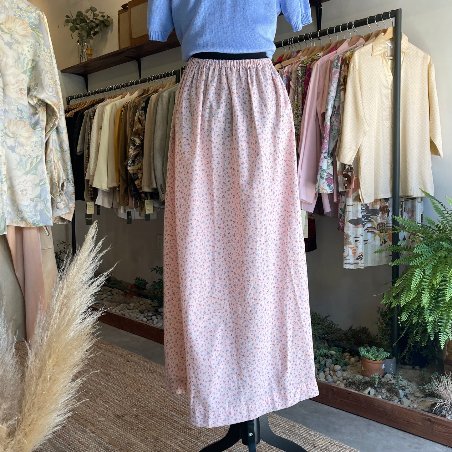 Vintage Handmade Floral Prairie Skirt