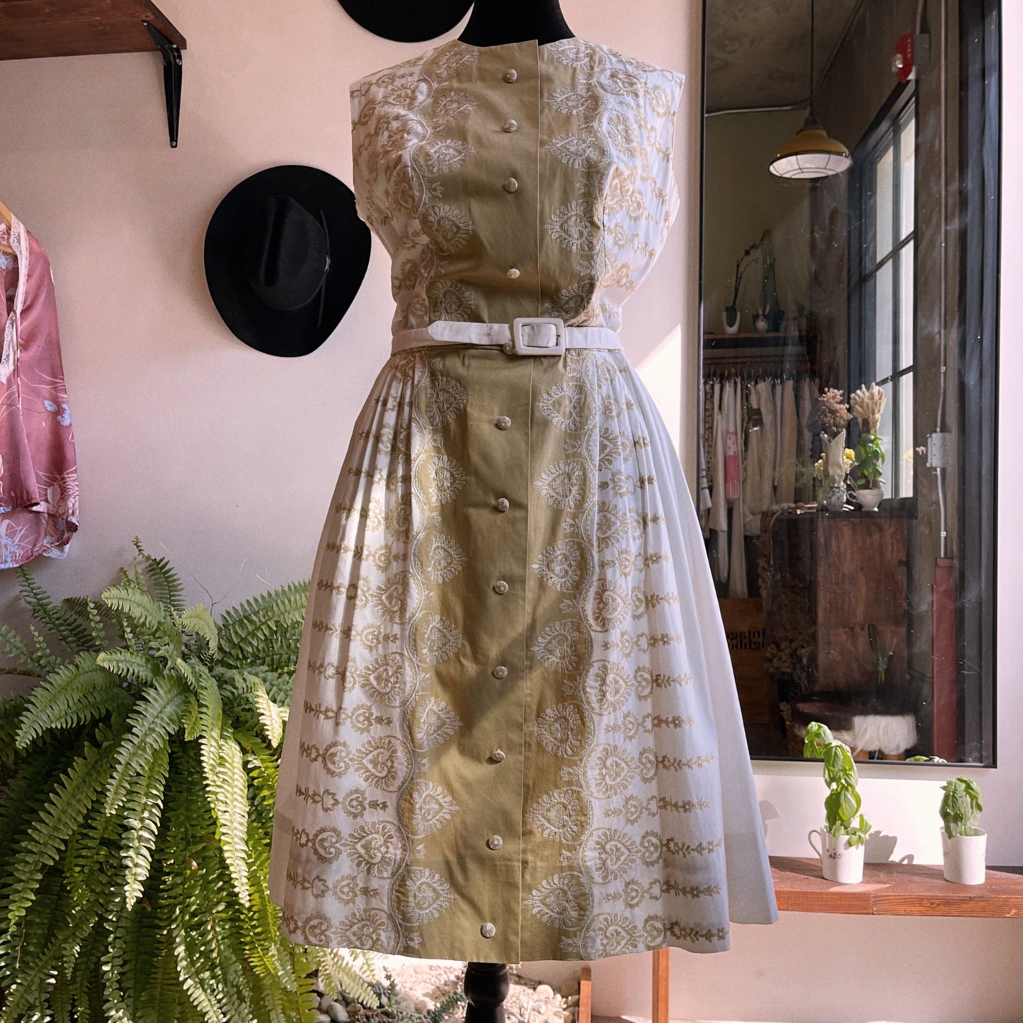 1960s Vintage Embroidered Dress by Robert Mulot Made in France