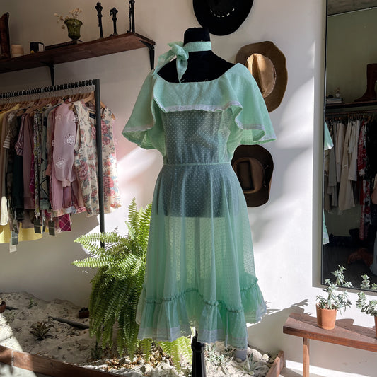 60s Swiss Dot Vintage Coastal Cowgirl Dress