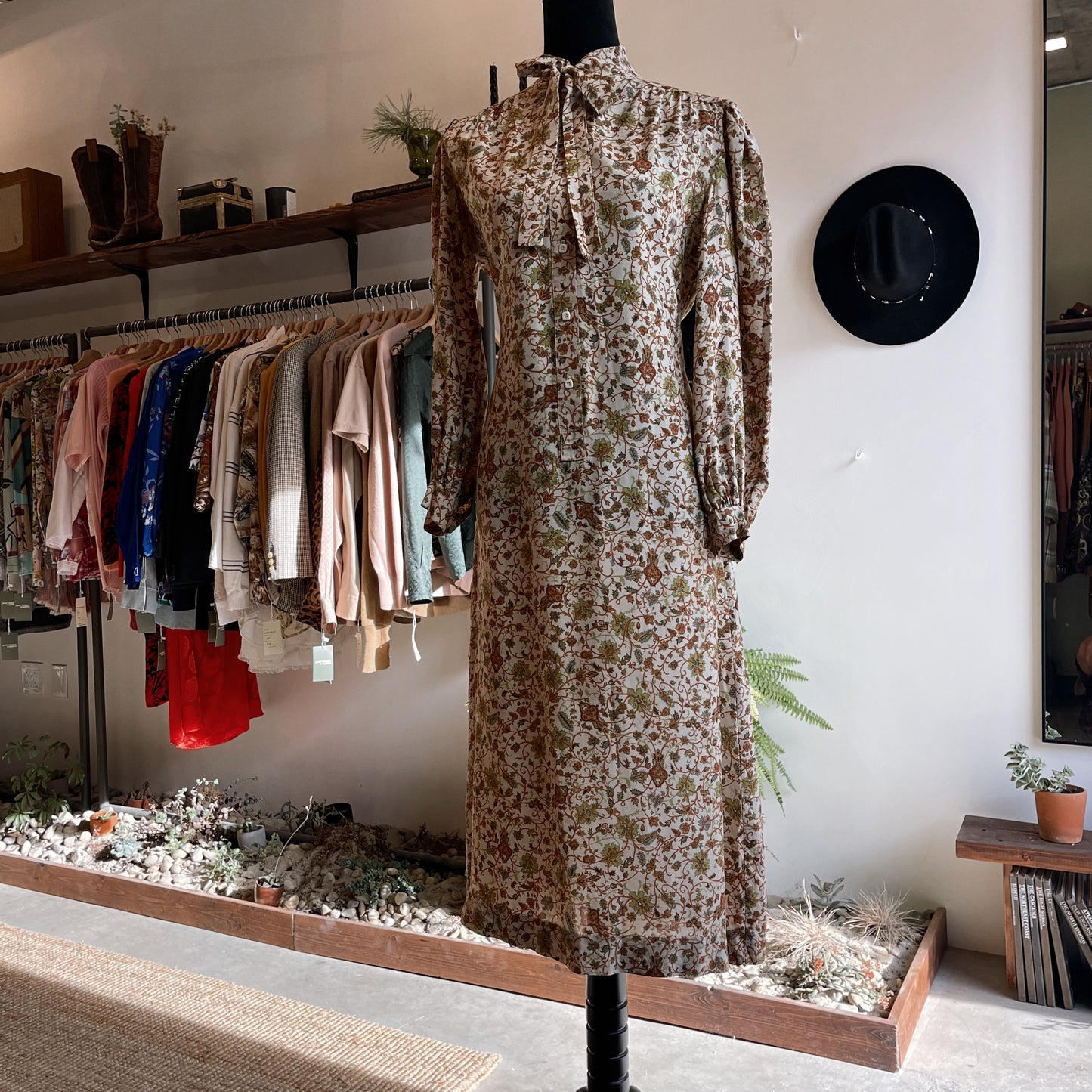 Vintage 60’s Lanvin Floral Silk Dress