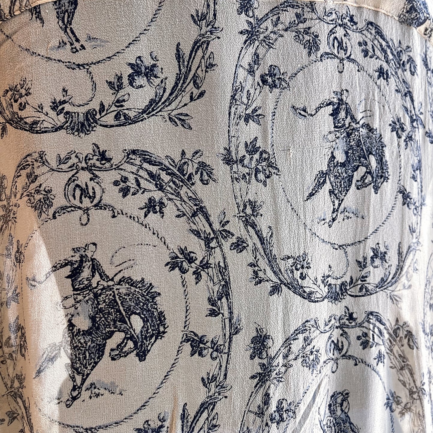 Vintage Silk Rodeo Cowboy Blouse 70’s - Your Vintage Neighbor