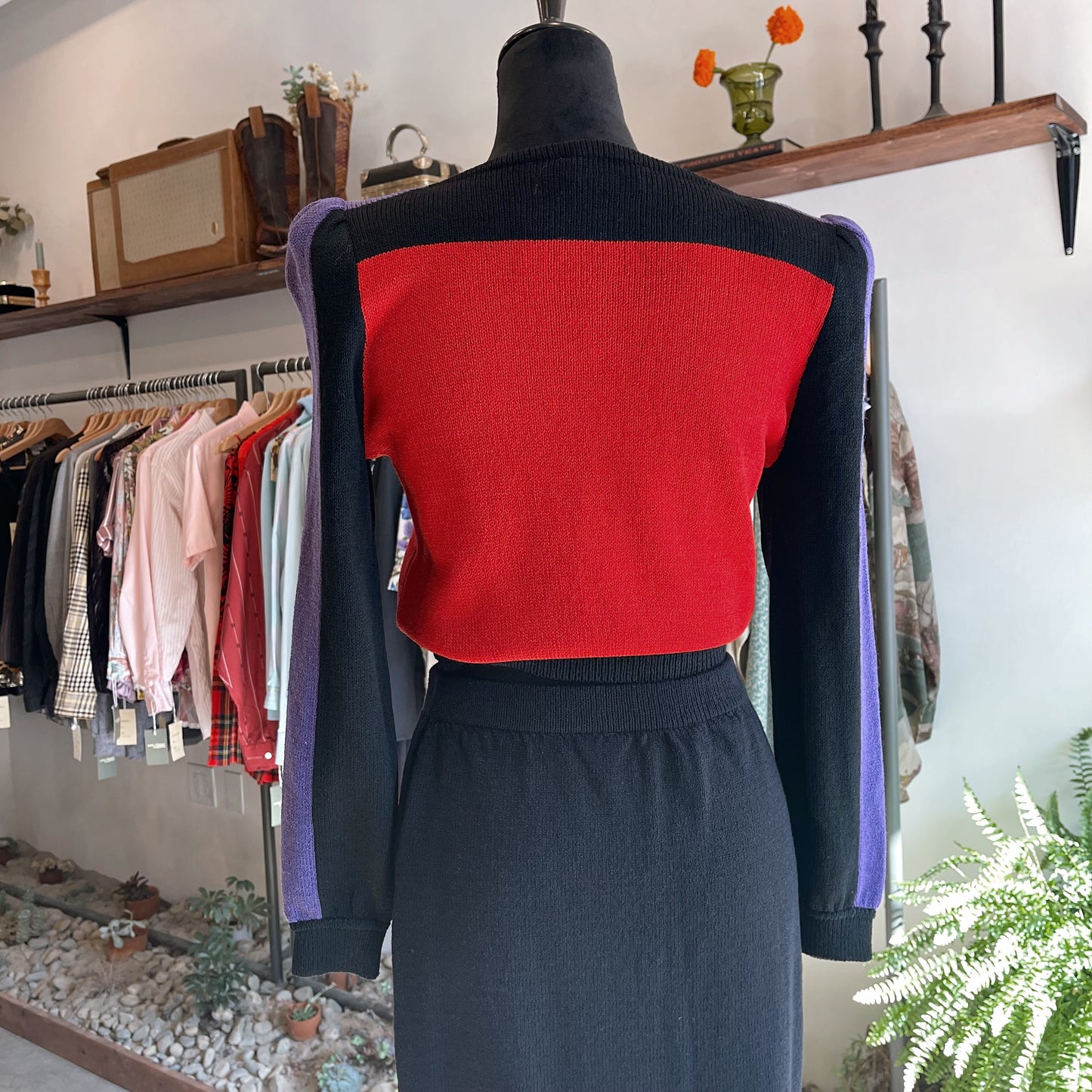 Vintage St. John Neiman Marcus Knit Color-block Sweater Top