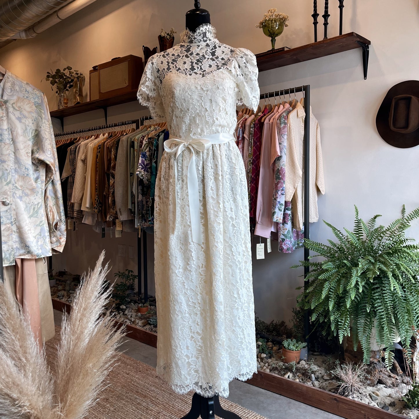 Vintage 70’s Dessy New York Lace White Dress