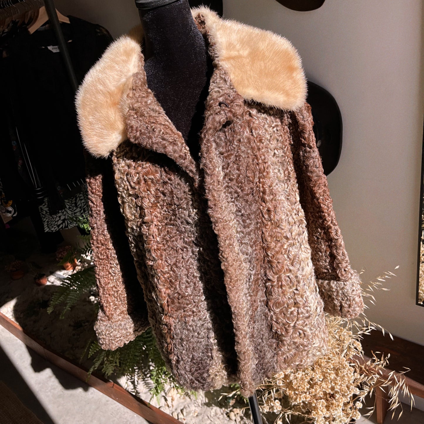 1960s Vintage Greenblatt’s Lamb and Mink Fur Coat