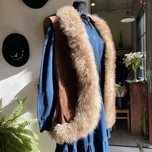 Vintage Penny Lane Suede Vest by World Knits 70’s