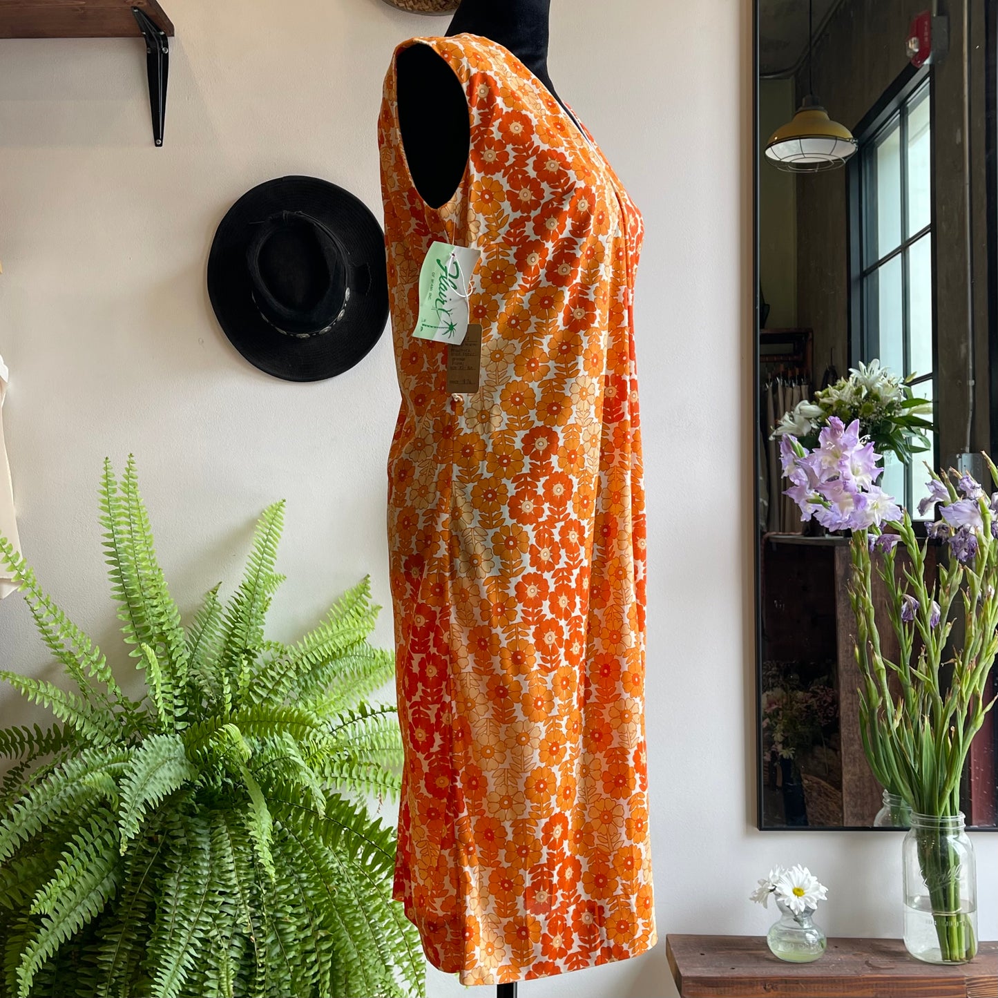 70’s Vintage Flair Miami Floral Dress