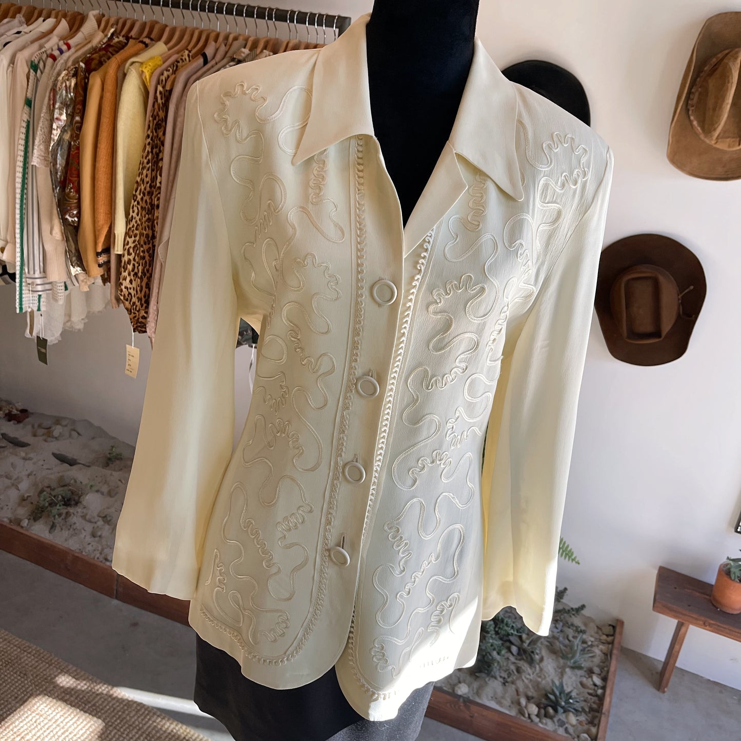 Vintage Laundry Embroidered Blazer Jacket 80’s