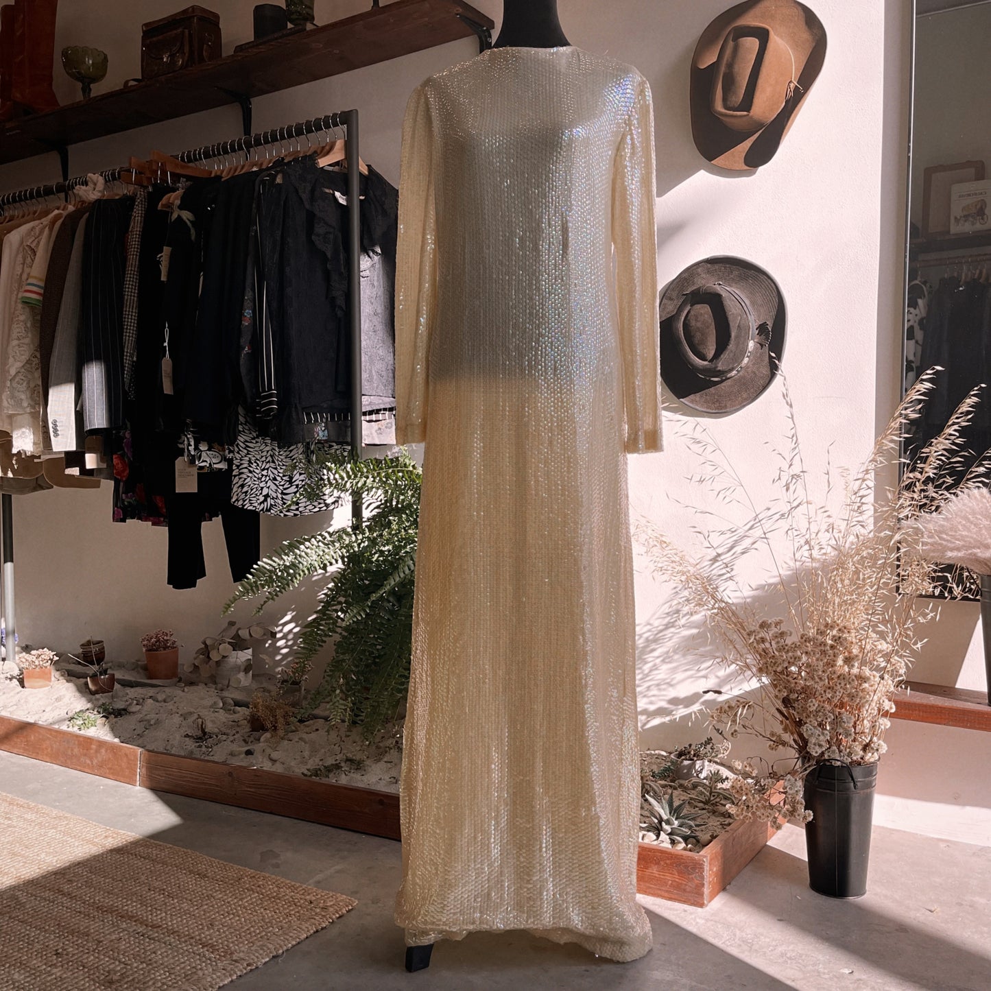 1970s Vintage Sequin Gown