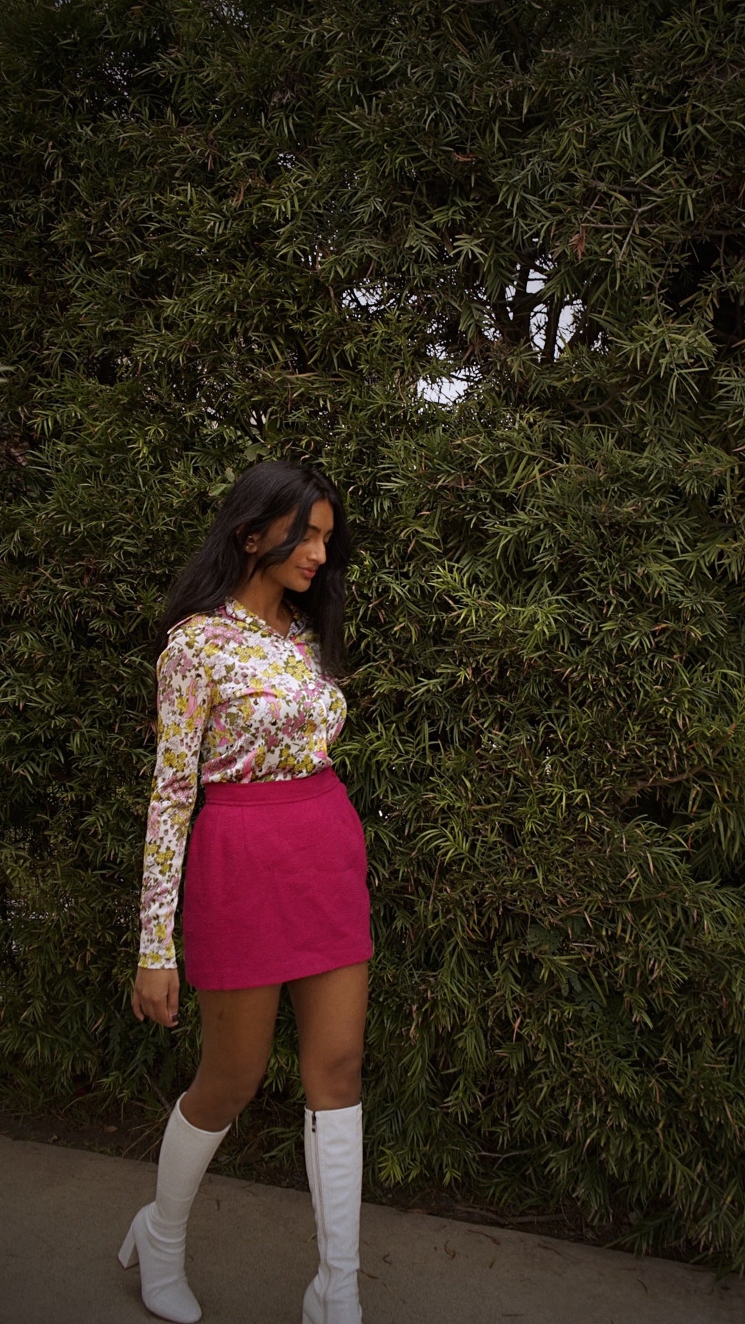 Vintage Lady Manhattan Disco 70’s Knit Novelty Print Top - SHOP EZRA