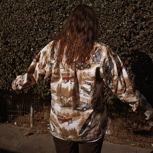 Vintage Clearwater Outfitters Button-Up with Jeep Novelty Print 90’s - SHOP EZRA