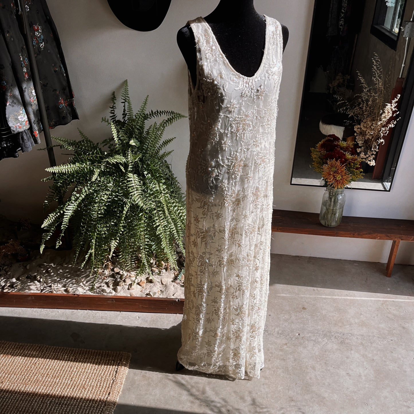 1990s Vintage Bryan Emerson Lace Slip Dress (2 Piece)