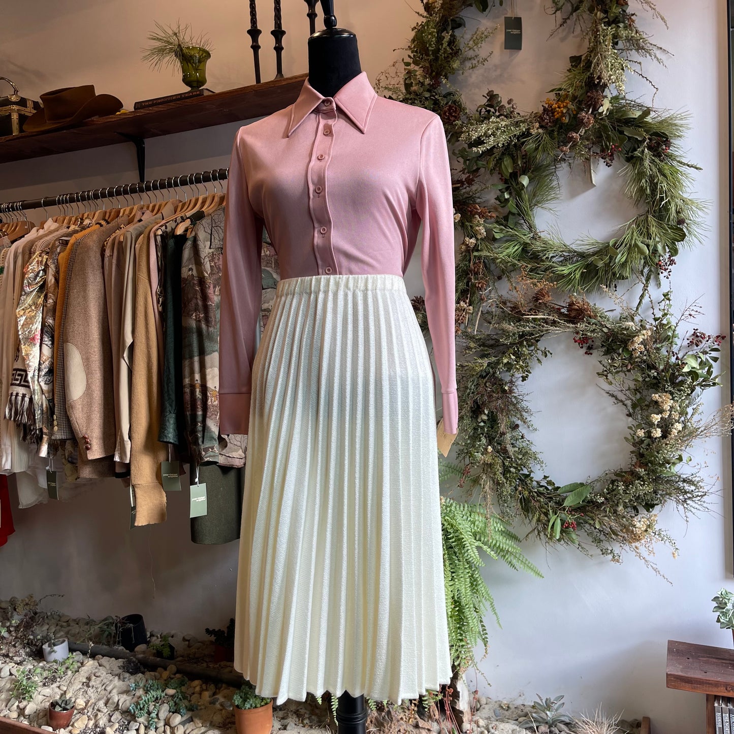 70s Vintage Knit Button-Up Deadstock