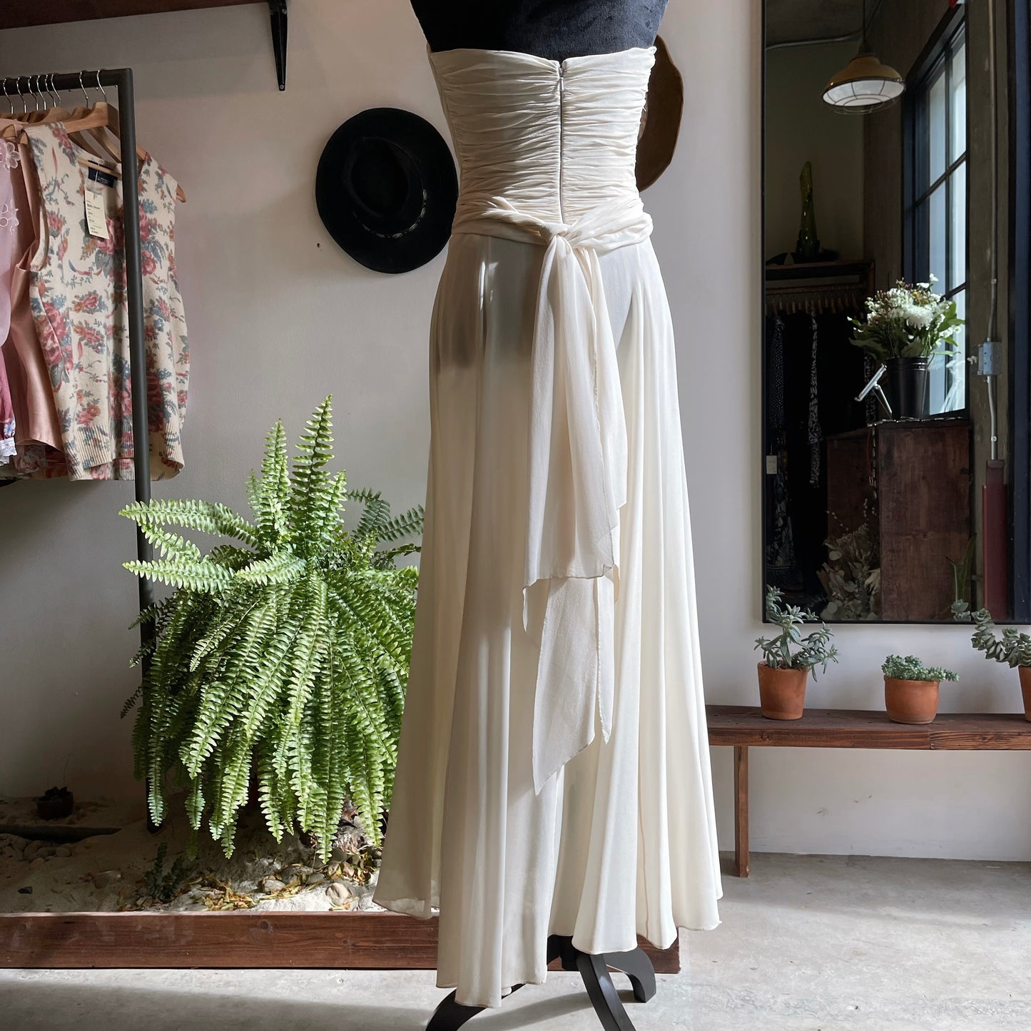 Vintage 90’s Silk Strapless Gown
