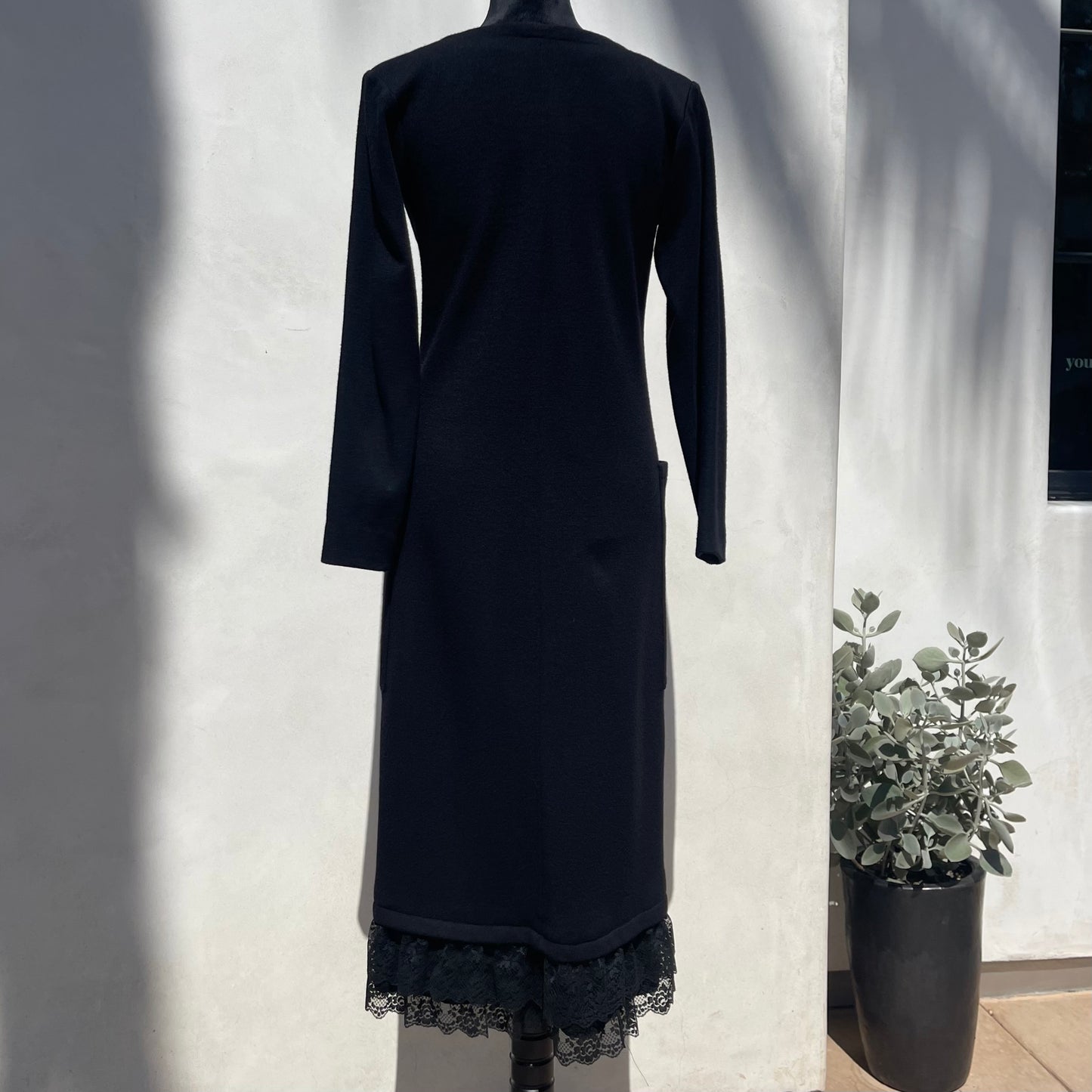 Vintage 70’s Yves Saint Laurent Long Sleeve Black Dress - Your Vintage Neighbor
