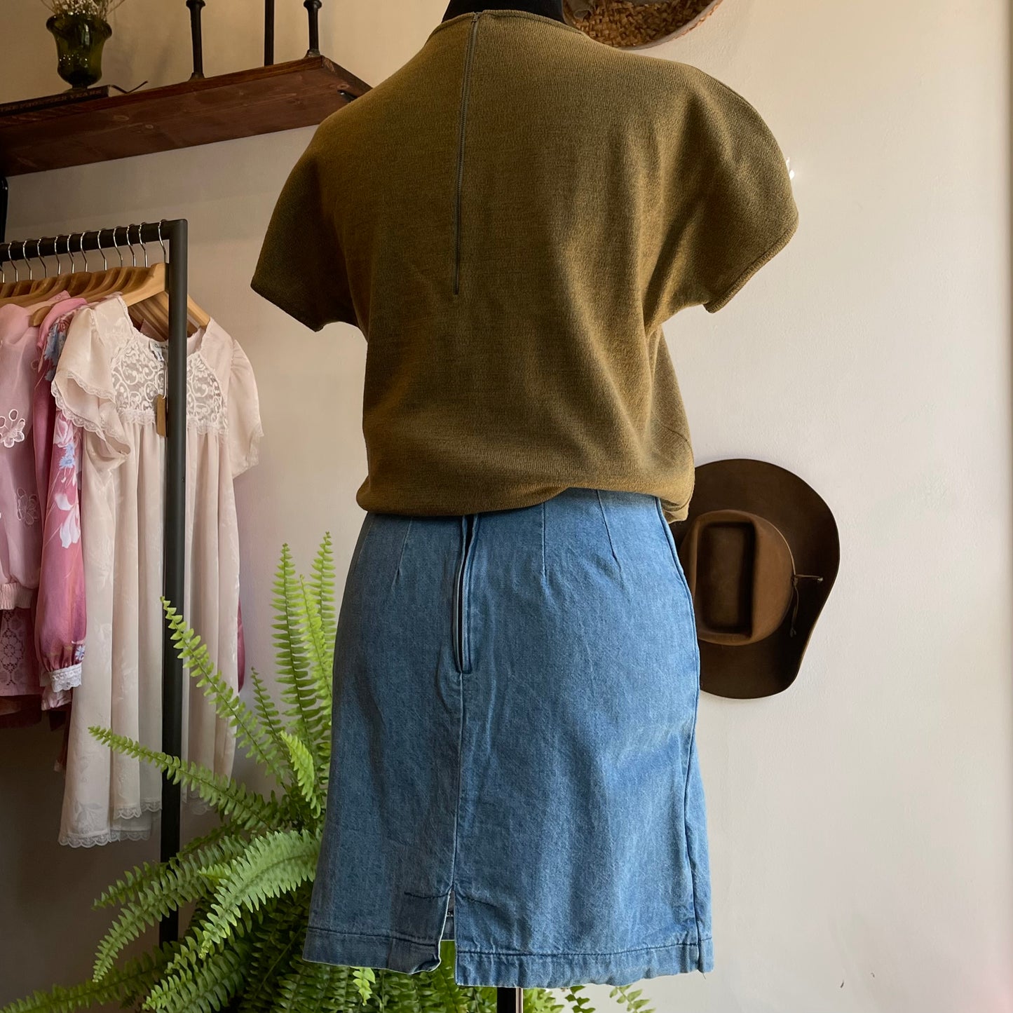 Vintage 80’s Rockmount Ranchwear Denim Mini Skirt