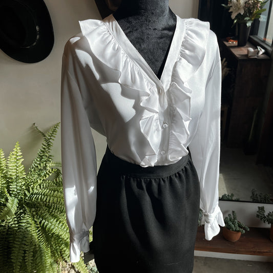 Vintage I. Magnin Ruffle Blouse 80’s