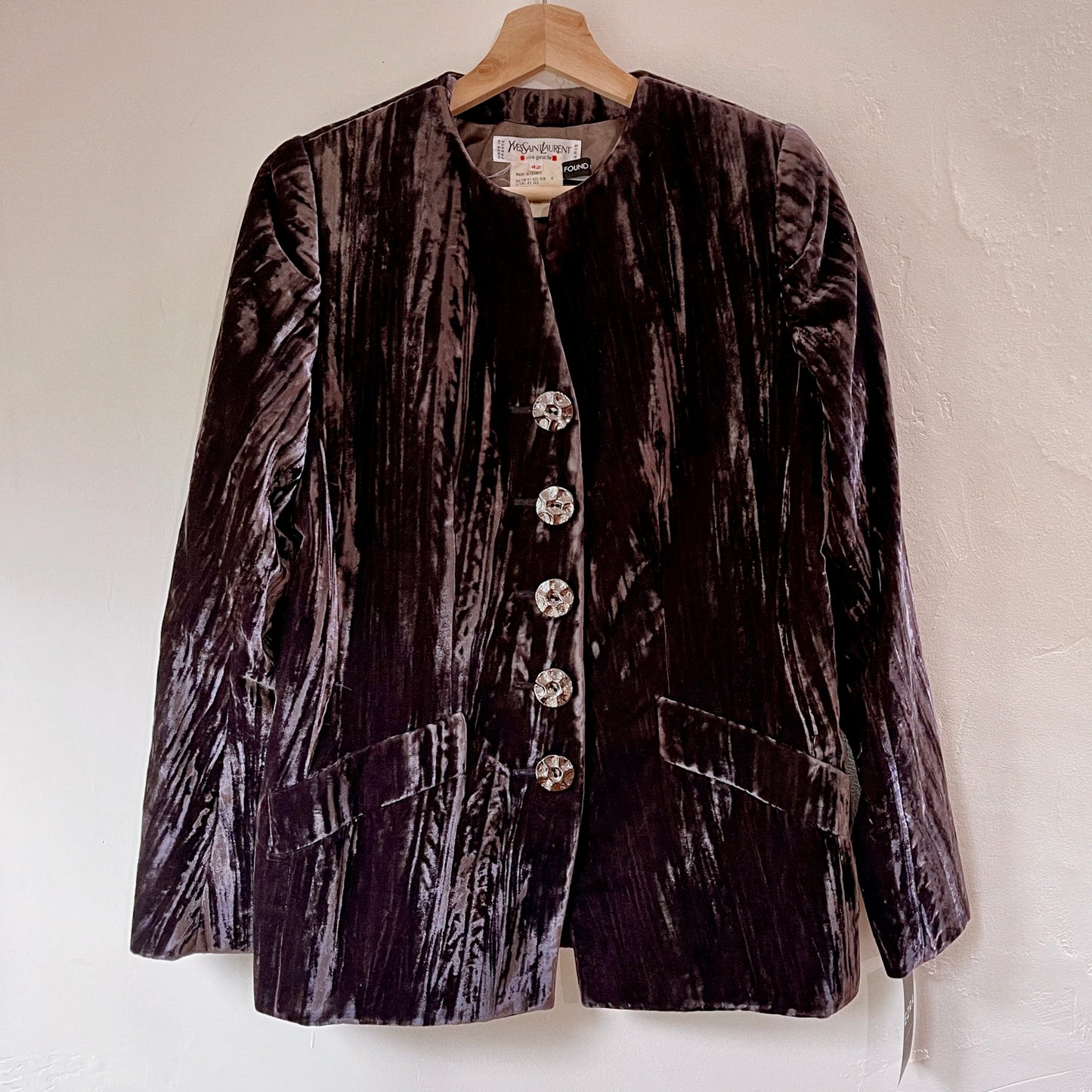 Yves Saint Laurent Vintage Velvet Blazer 80’s - SHOP EZRA