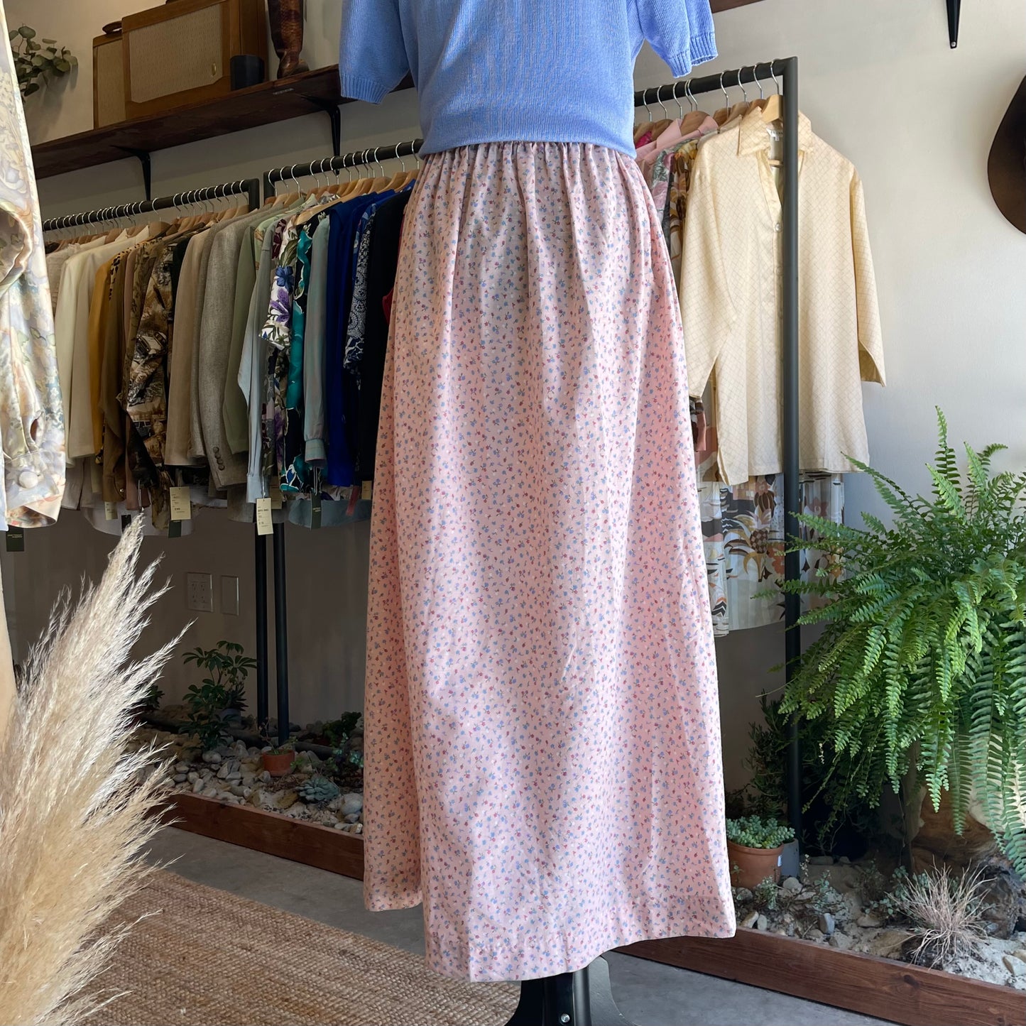 Vintage Handmade Floral Prairie Skirt