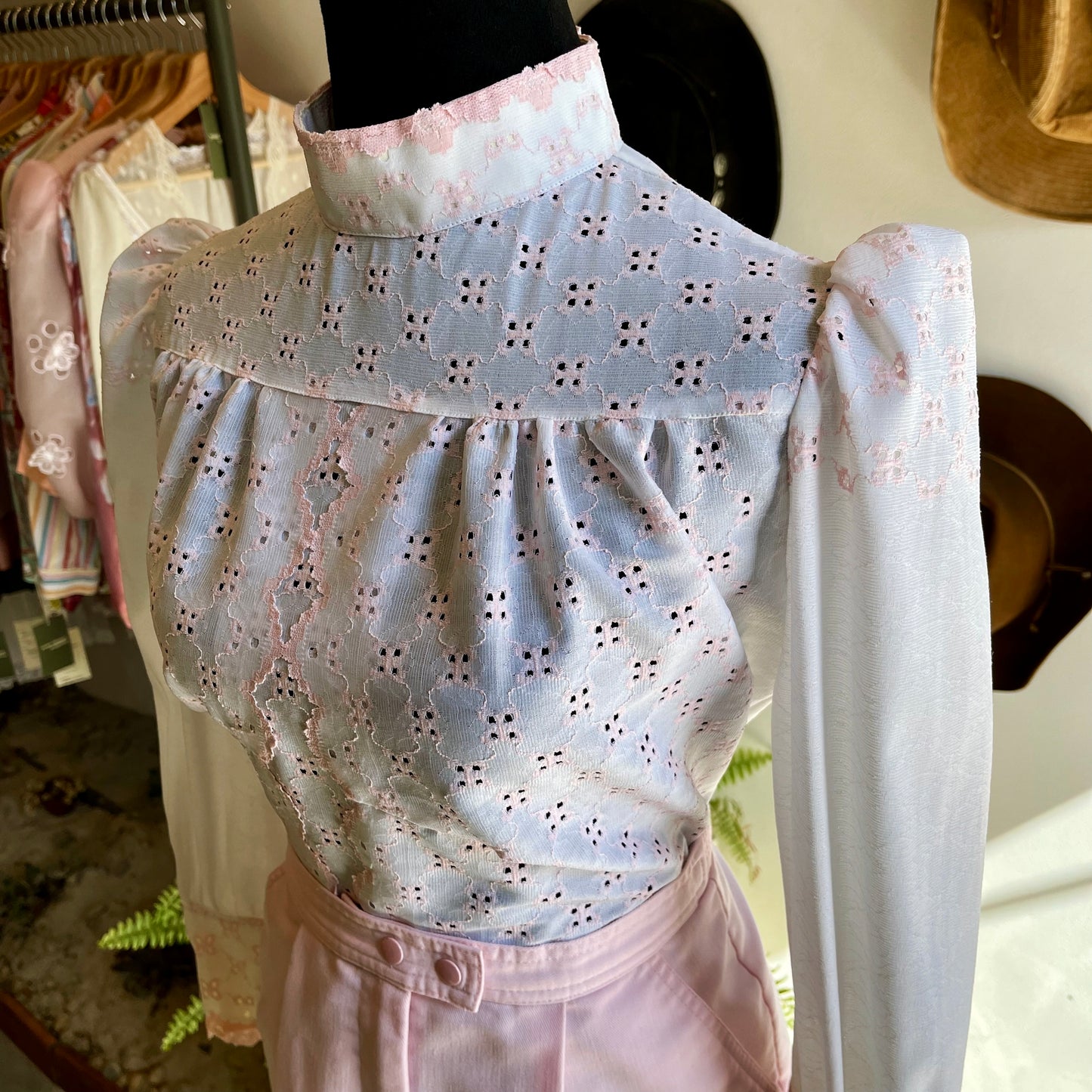 Antique Eyelet Edwardian Blouse