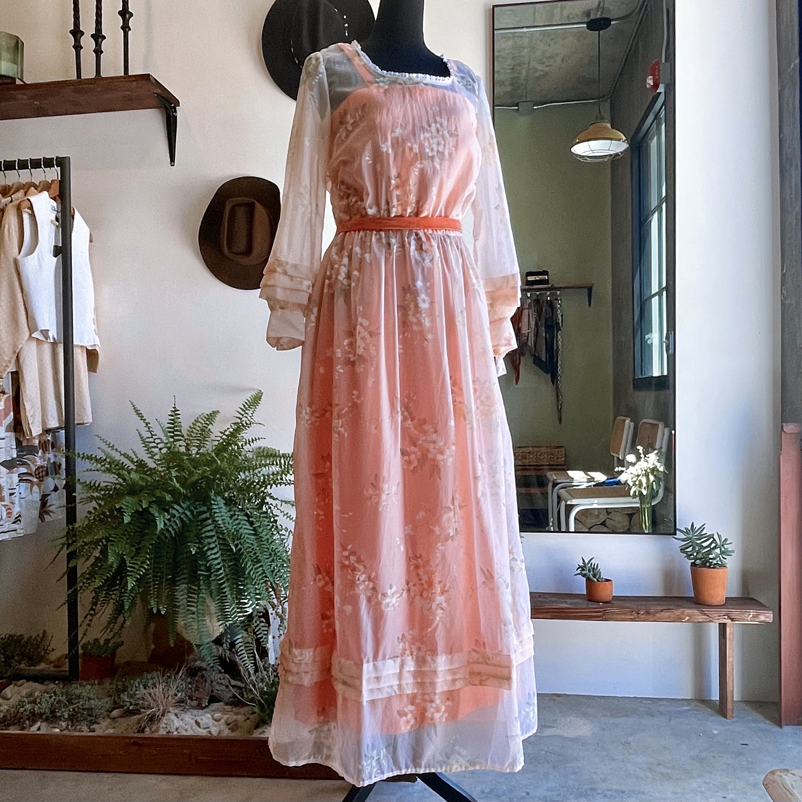 Vintage 70s Floral Chiffon Dress Vintage 70s Floral Chiffon Dress
