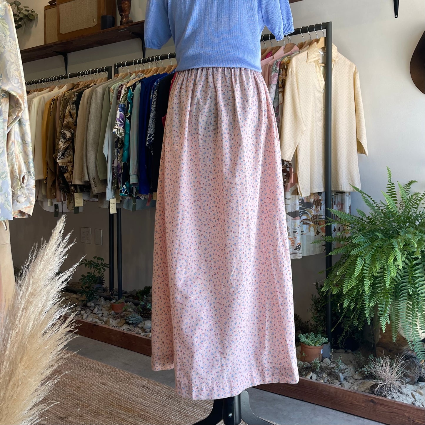 Vintage Handmade Floral Prairie Skirt