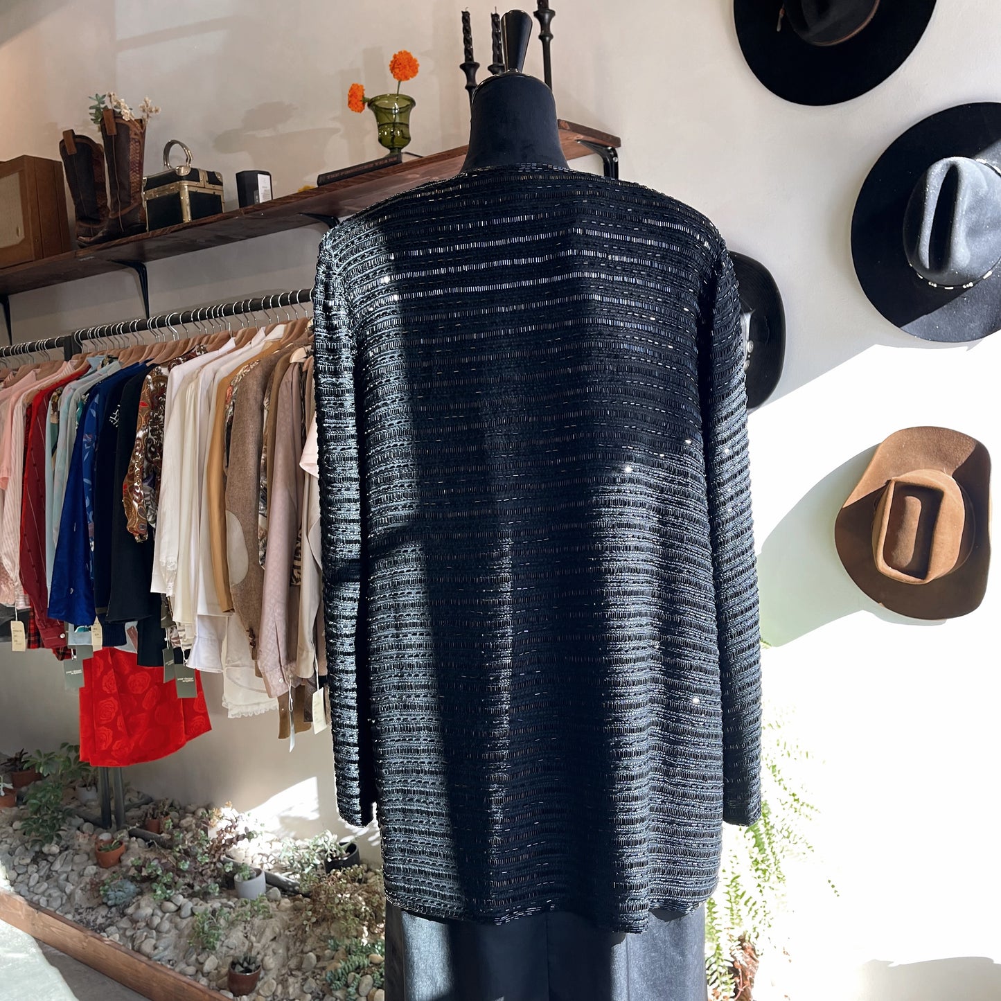 Vintage Giorgio Armani Bergdorf Goodman Silk Beaded Jacket 90’s