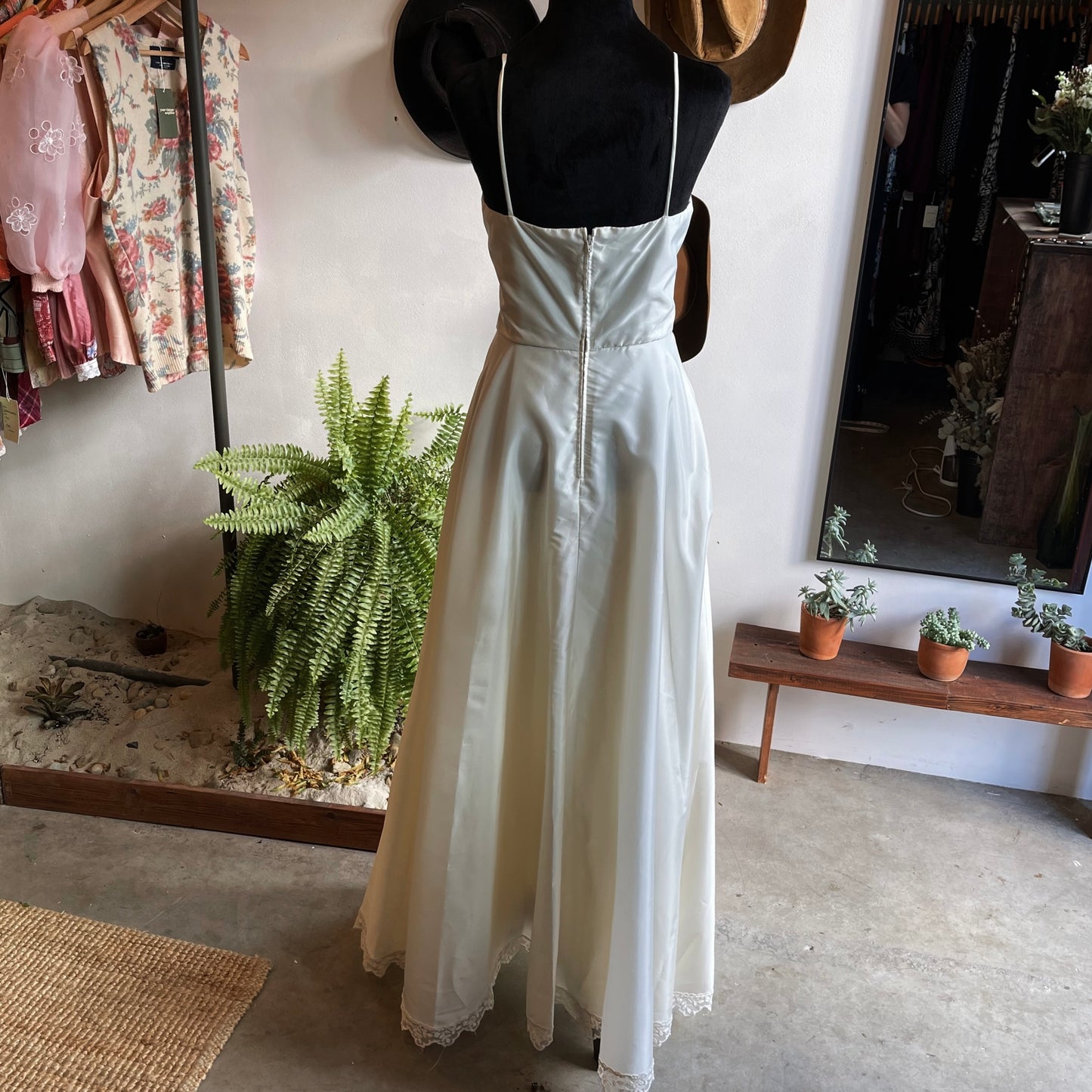 Vintage 70’s Tafetta A Line Gown
