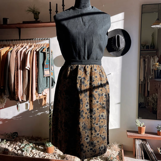 70s Vintage Handmade Sleeveless Sheath Dress