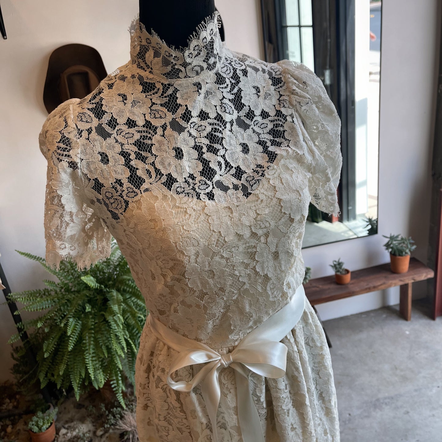 Vintage 70’s Dessy New York Lace White Dress