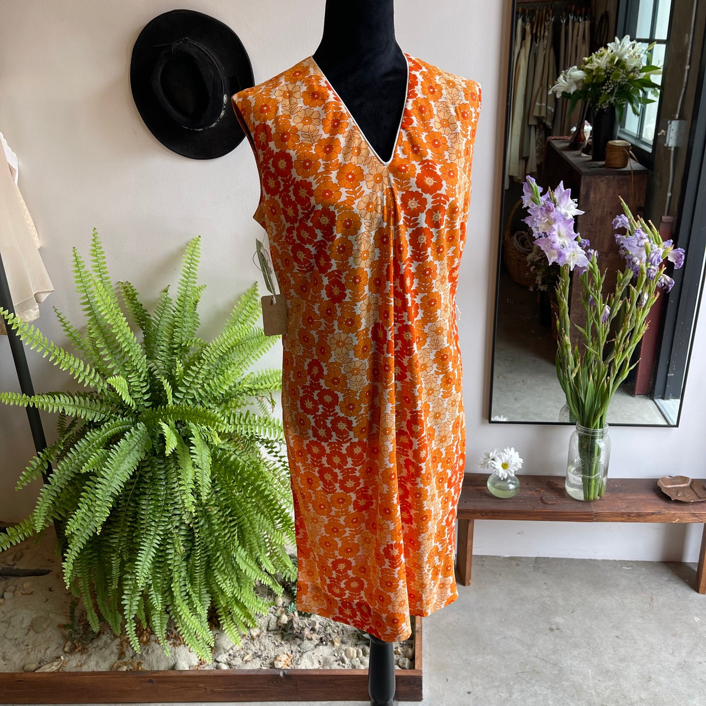 70’s Vintage Flair Miami Floral Dress