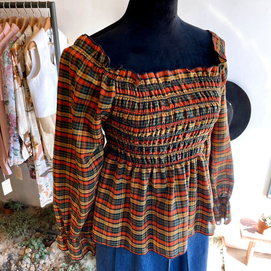 Vintage Unionmade 70’s Plaid Top - Your Vintage Neighbor