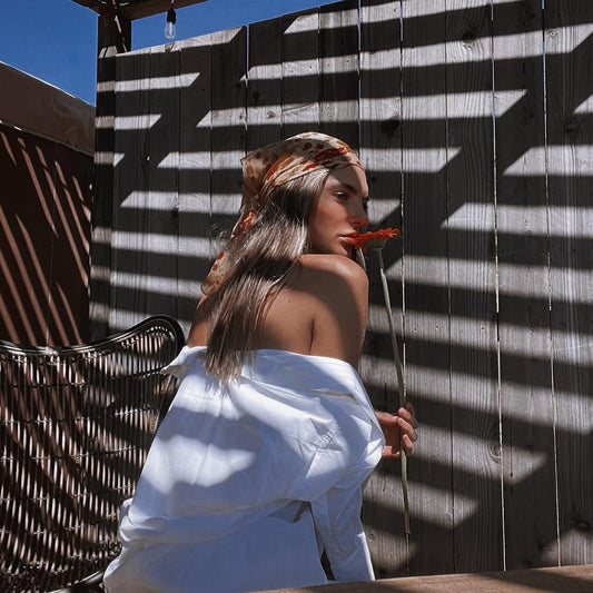 Vintage Floral Square Scarf