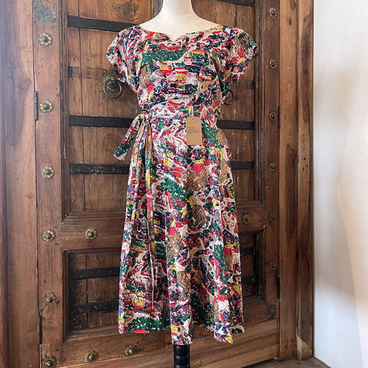 1950s Vintage Estudios Taxco Mexico Skirt Set with Sequins