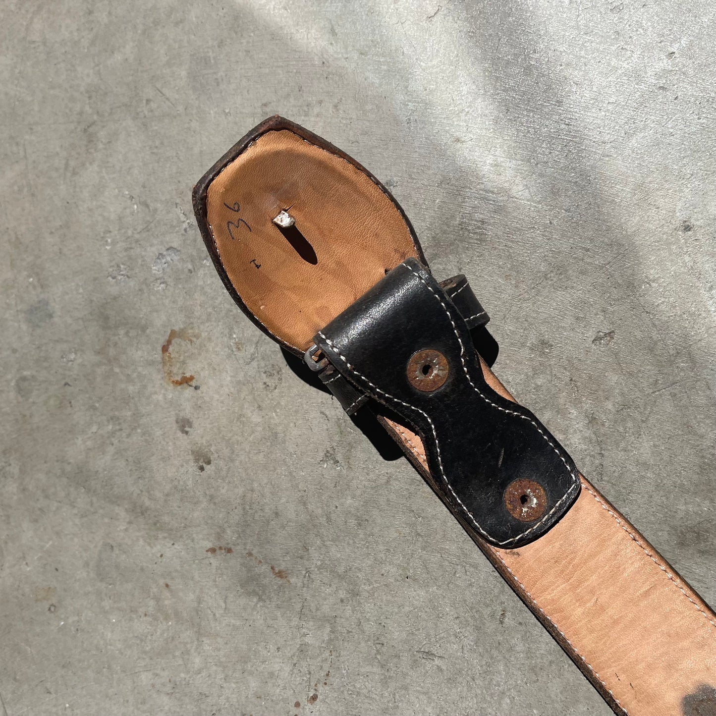Vintage Leather Horse Belt