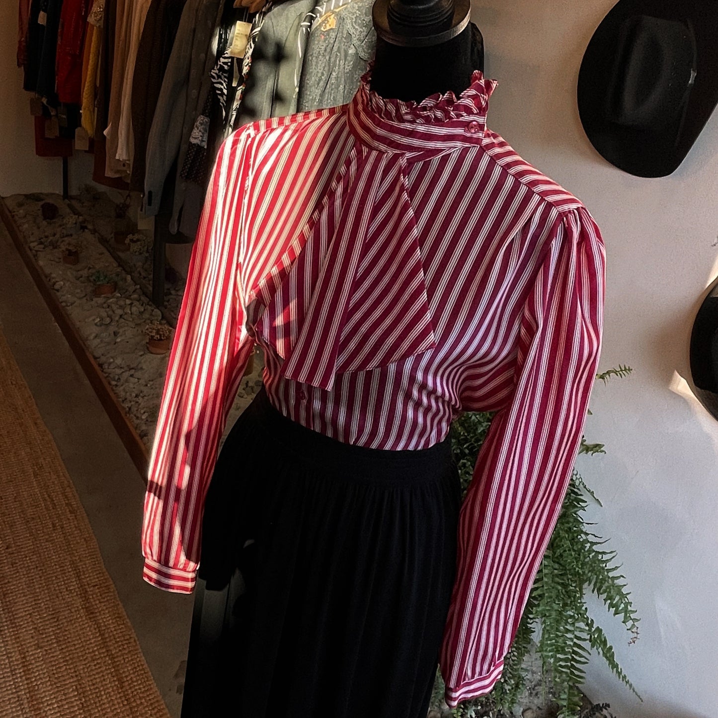 1980s Jonathan Martin Striped Blouse