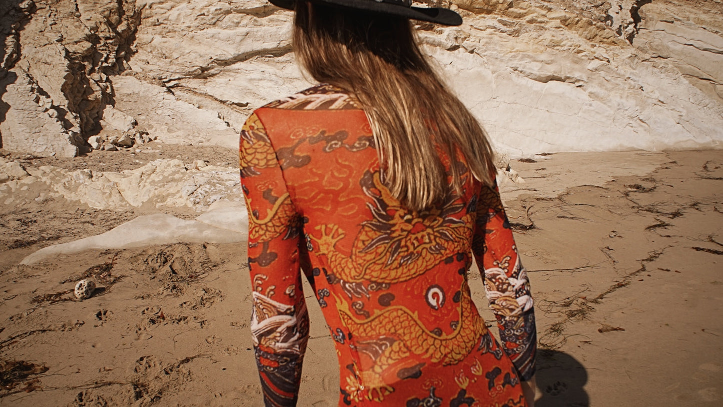 Vintage Vivienne Tam Dragon Dress 90’s