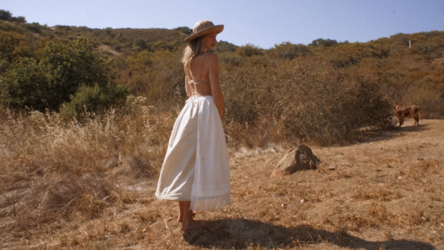 Vintage Woven Straw Hat with Bow