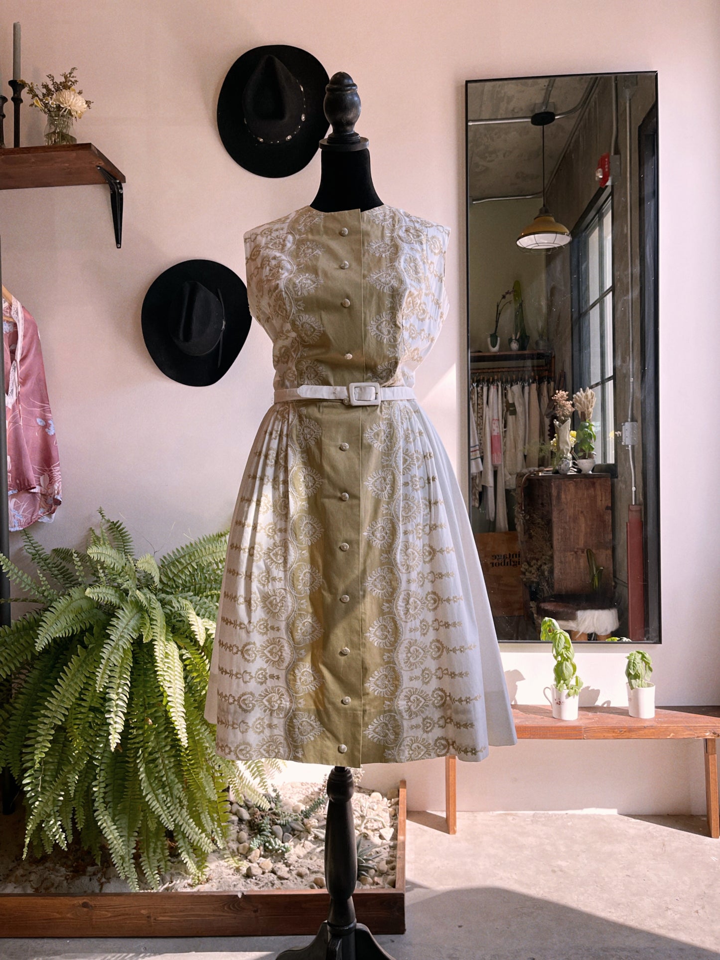 1960s Vintage Embroidered Dress by Robert Mulot Made in France