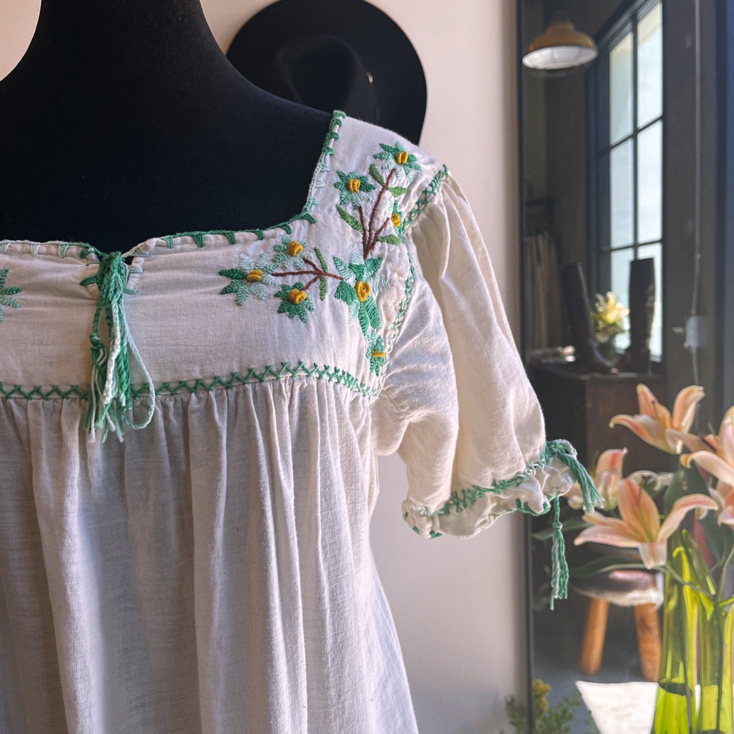 70’s Cotton Embroidered Dress