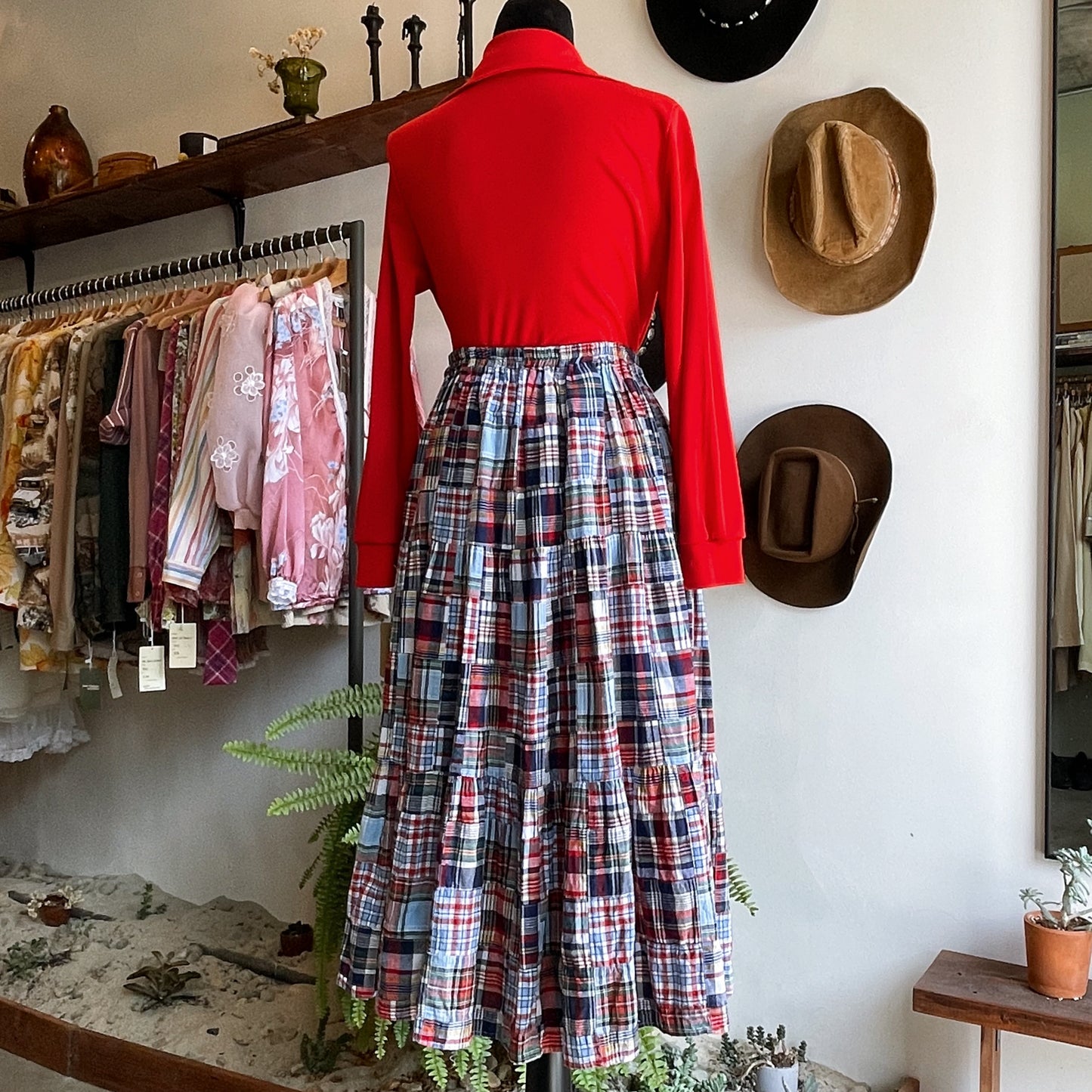 70’s Vintage Rockmount Western Patchwork Skirt