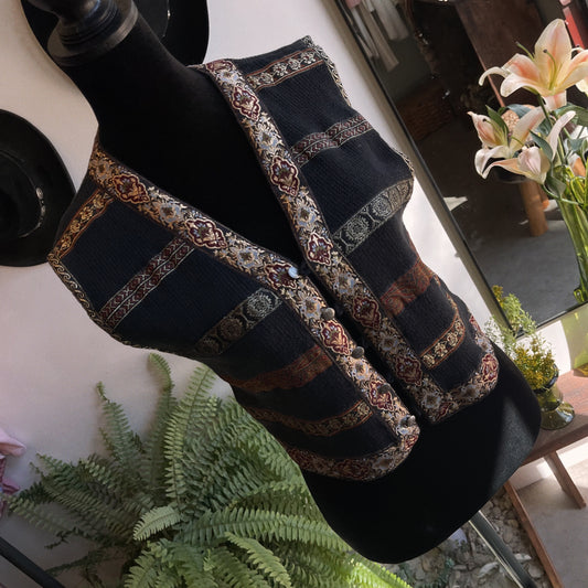 80s Vintage Cotton Vest by Liz Wear M