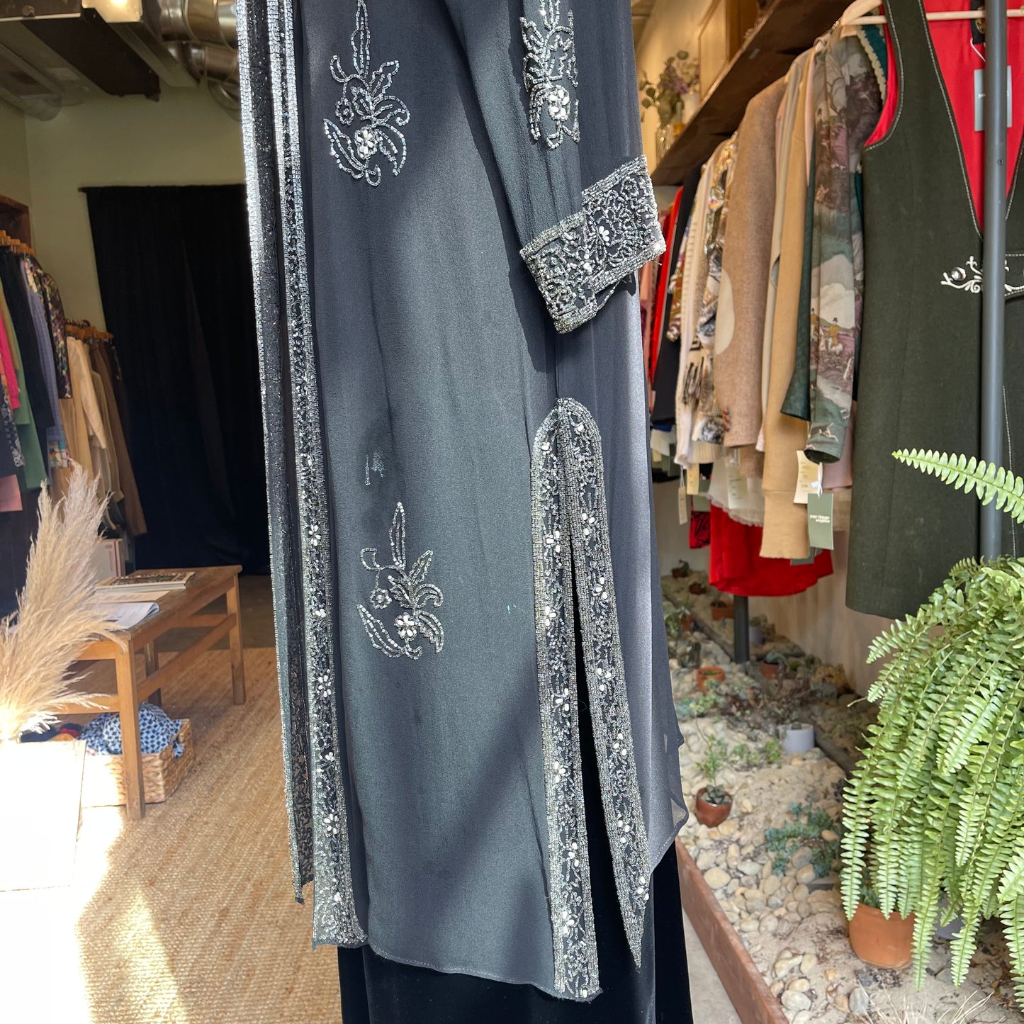 Vintage Silk Beaded Duster 80’s