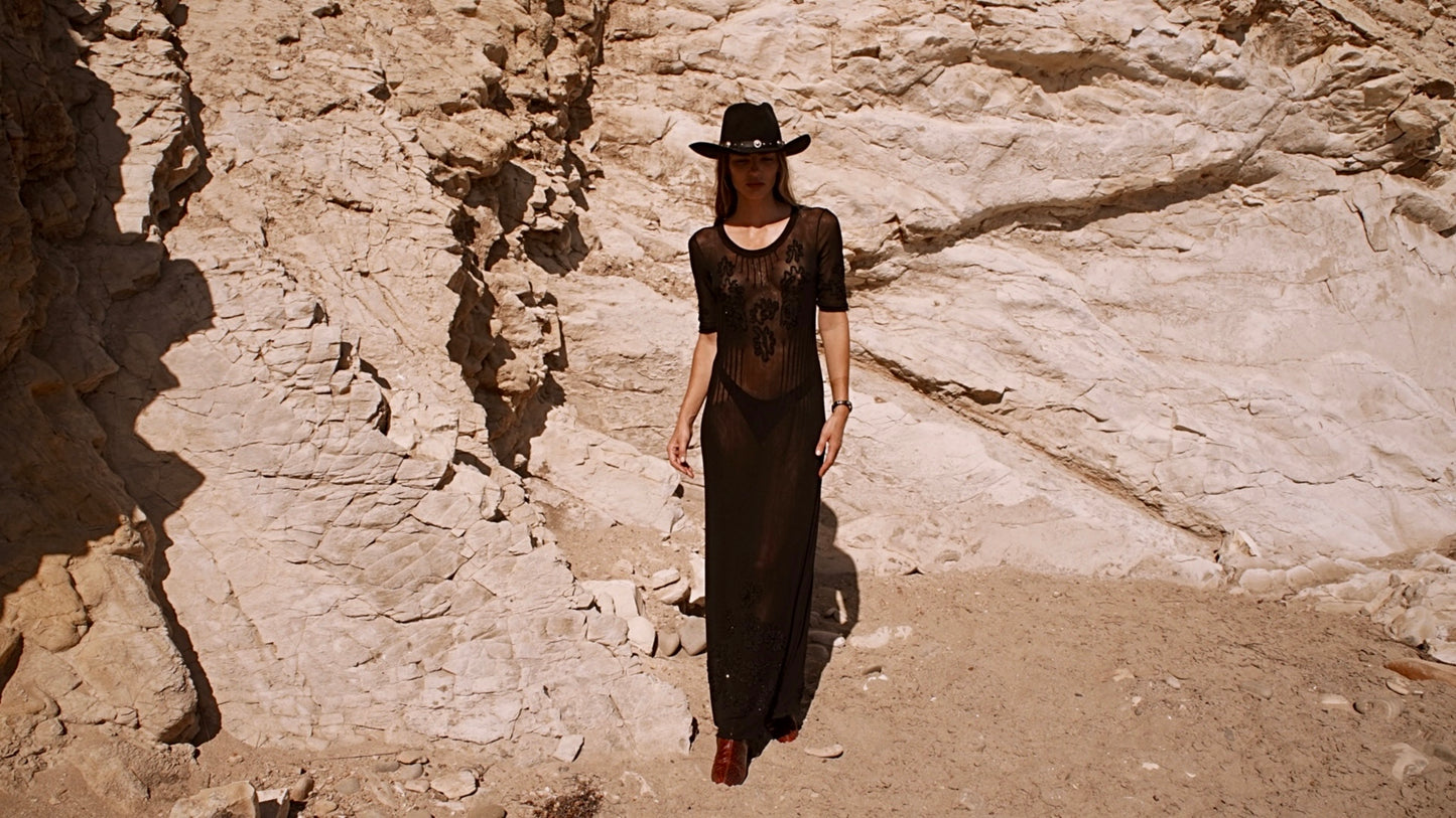 Vintage 90’s Mesh Beaded Vivienne Tam Dress