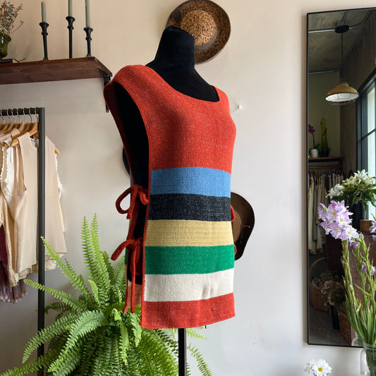 Vintage Unionmade Knit Top with Side Ties 70’s