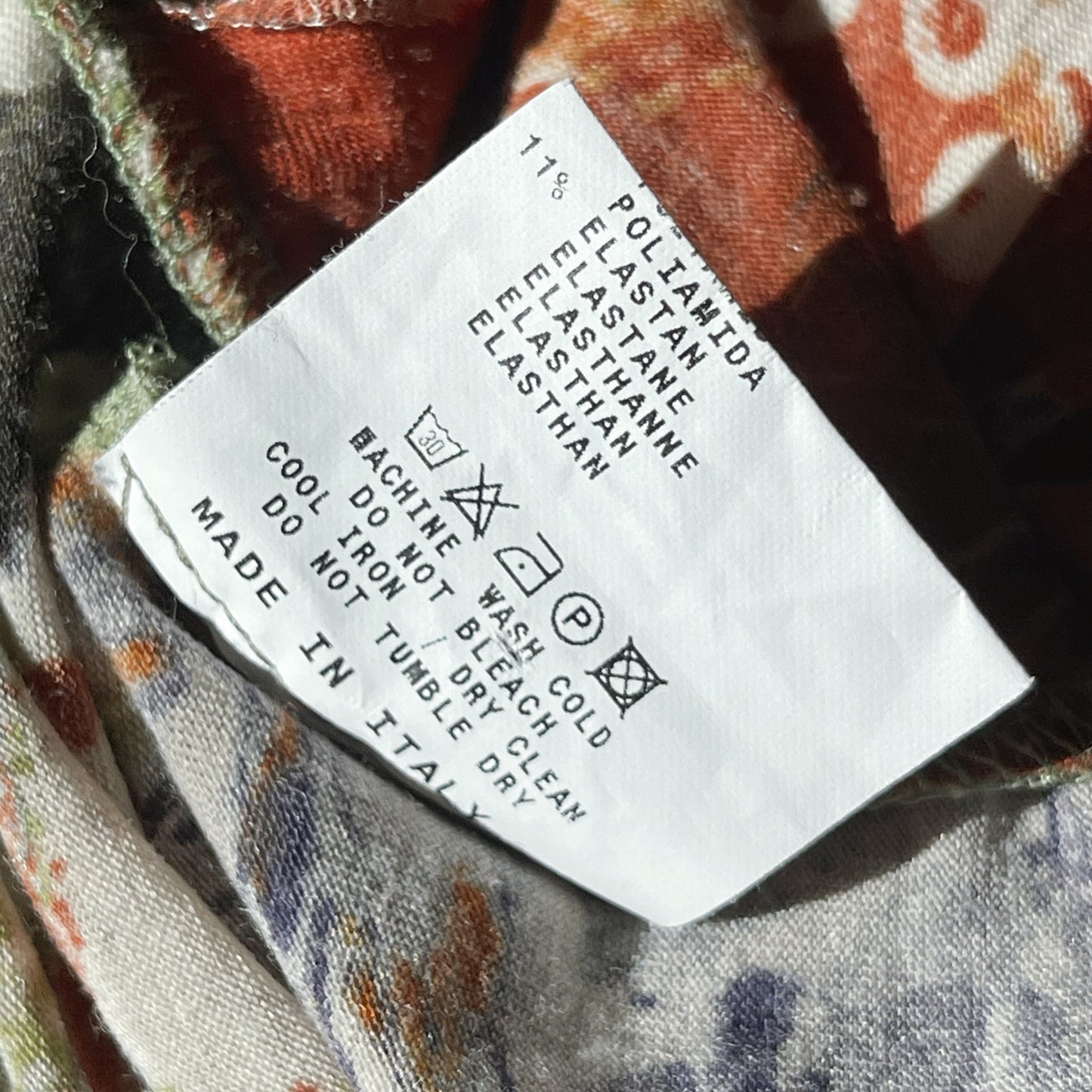 Vintage Etro Italy Floral Wool Blend Dress