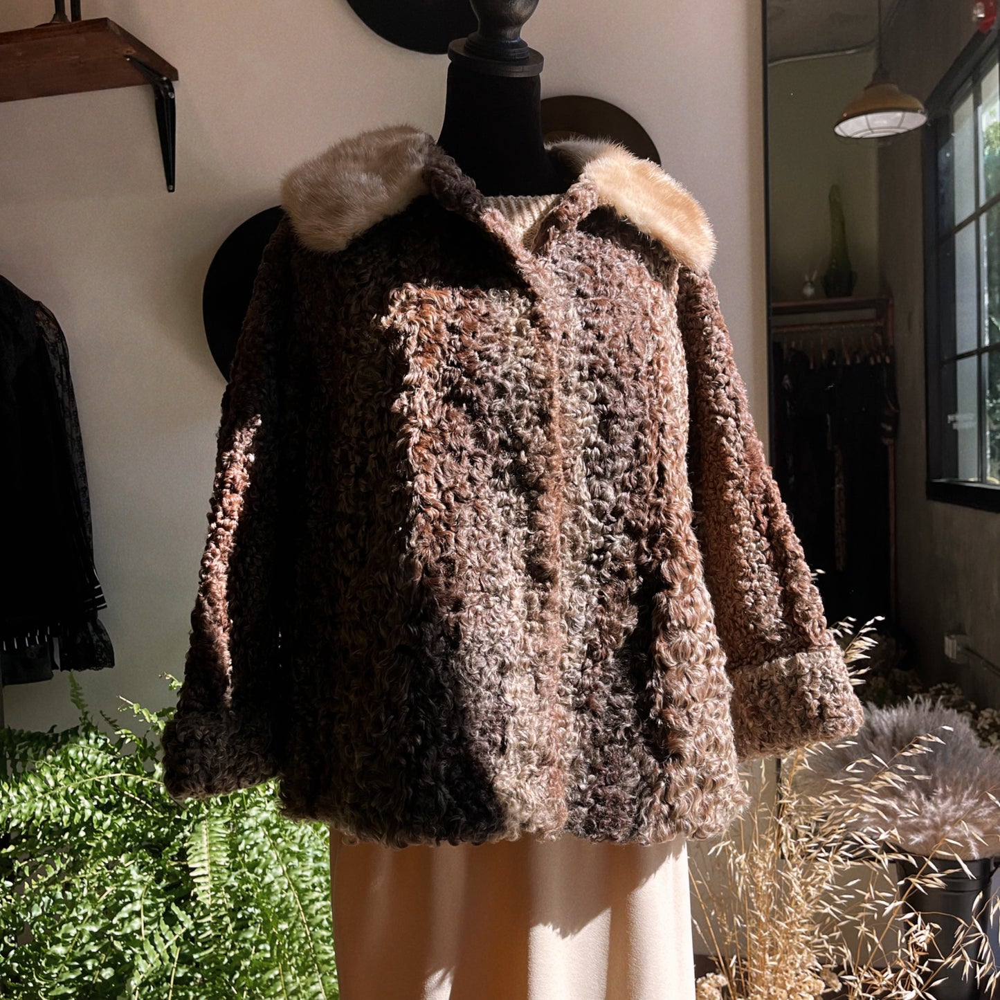 1960s Vintage Greenblatt’s Lamb and Mink Fur Coat