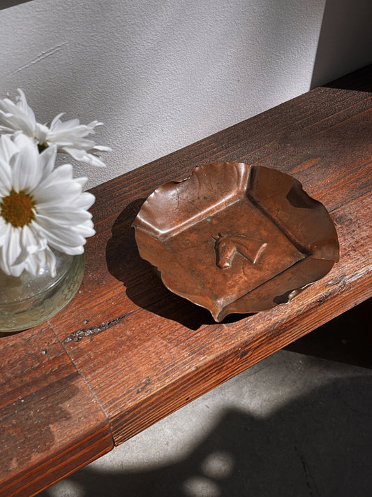 Vintage Horse Copper Ash Trey