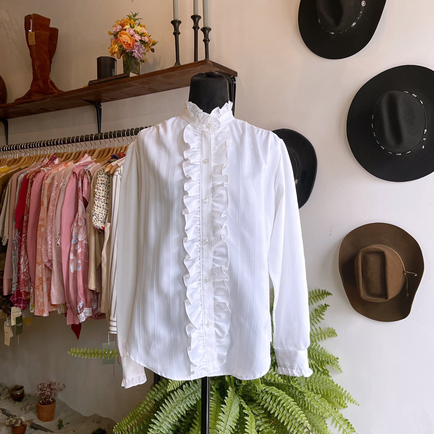 70’s Vintage Ruffle Blouse by Jon Woods New York